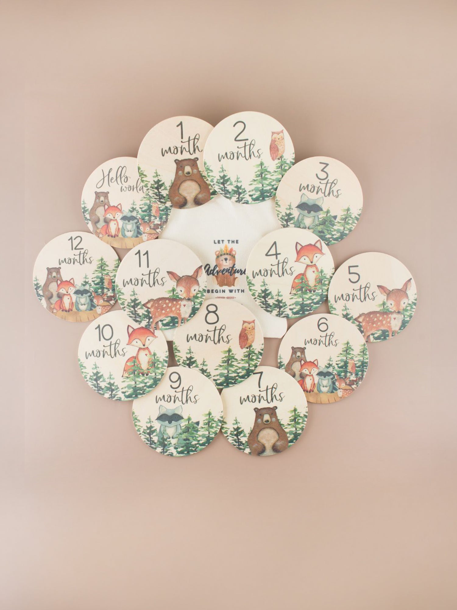 Wooden Baby Milestone Cards