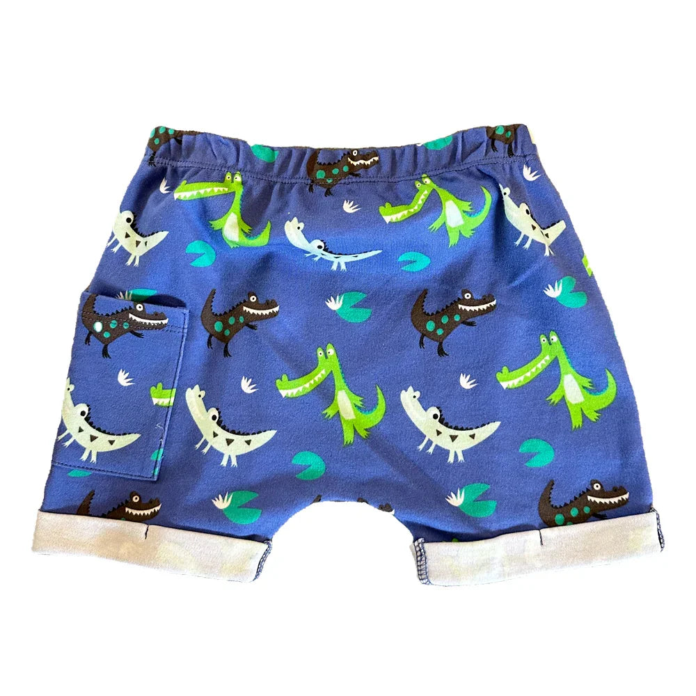 VAUVA Vauva SS23 Safari - Baby Boys Crocodile Print Puff Shorts Shorts