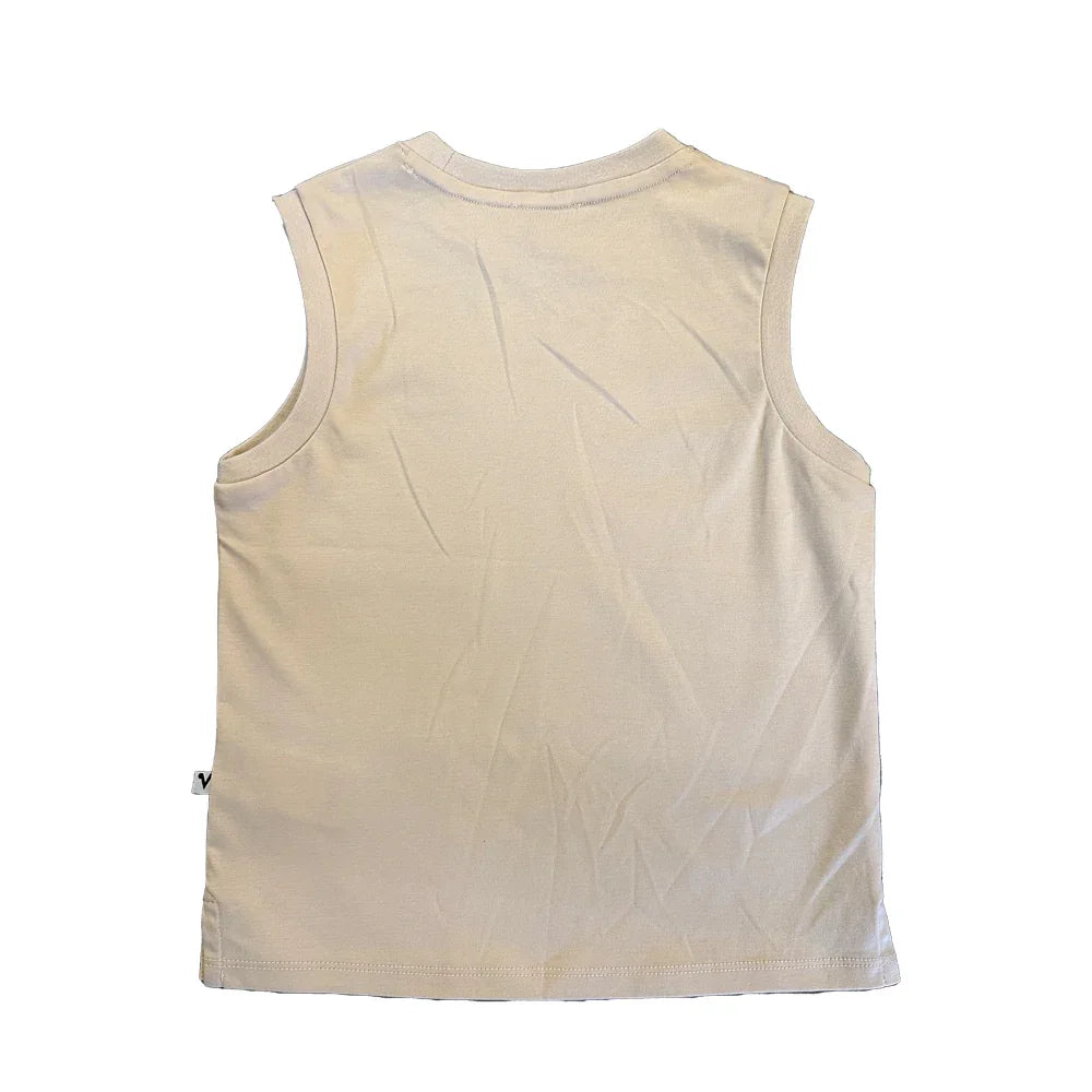VAUVA Vauva SS23 Safari - Boys Tiger Embroidered Cotton Vest (Khaki) Vest