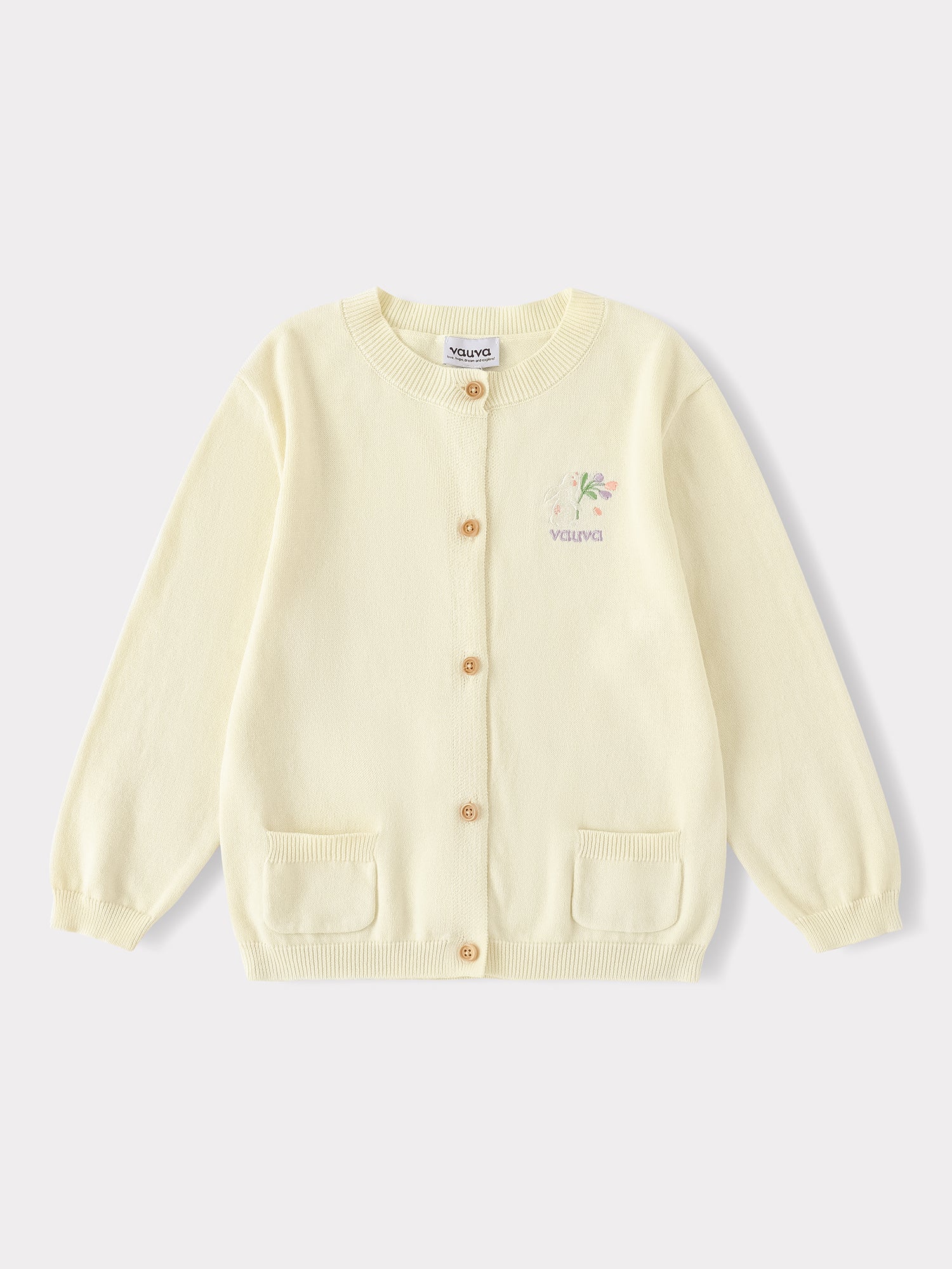 Kid Bunny Embroidery Cardigan