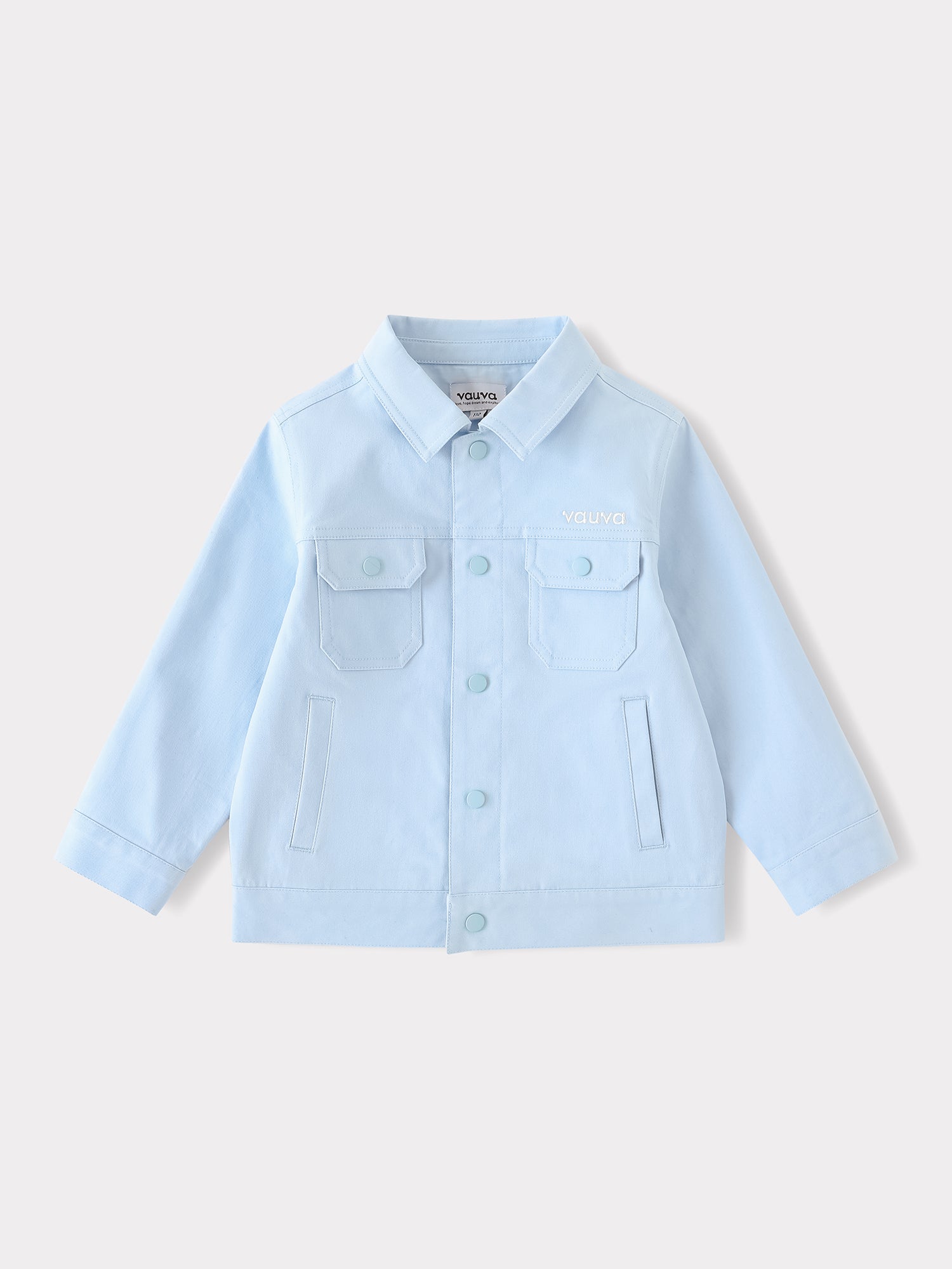 Kid Logo Embroidery Buttoned Jacket