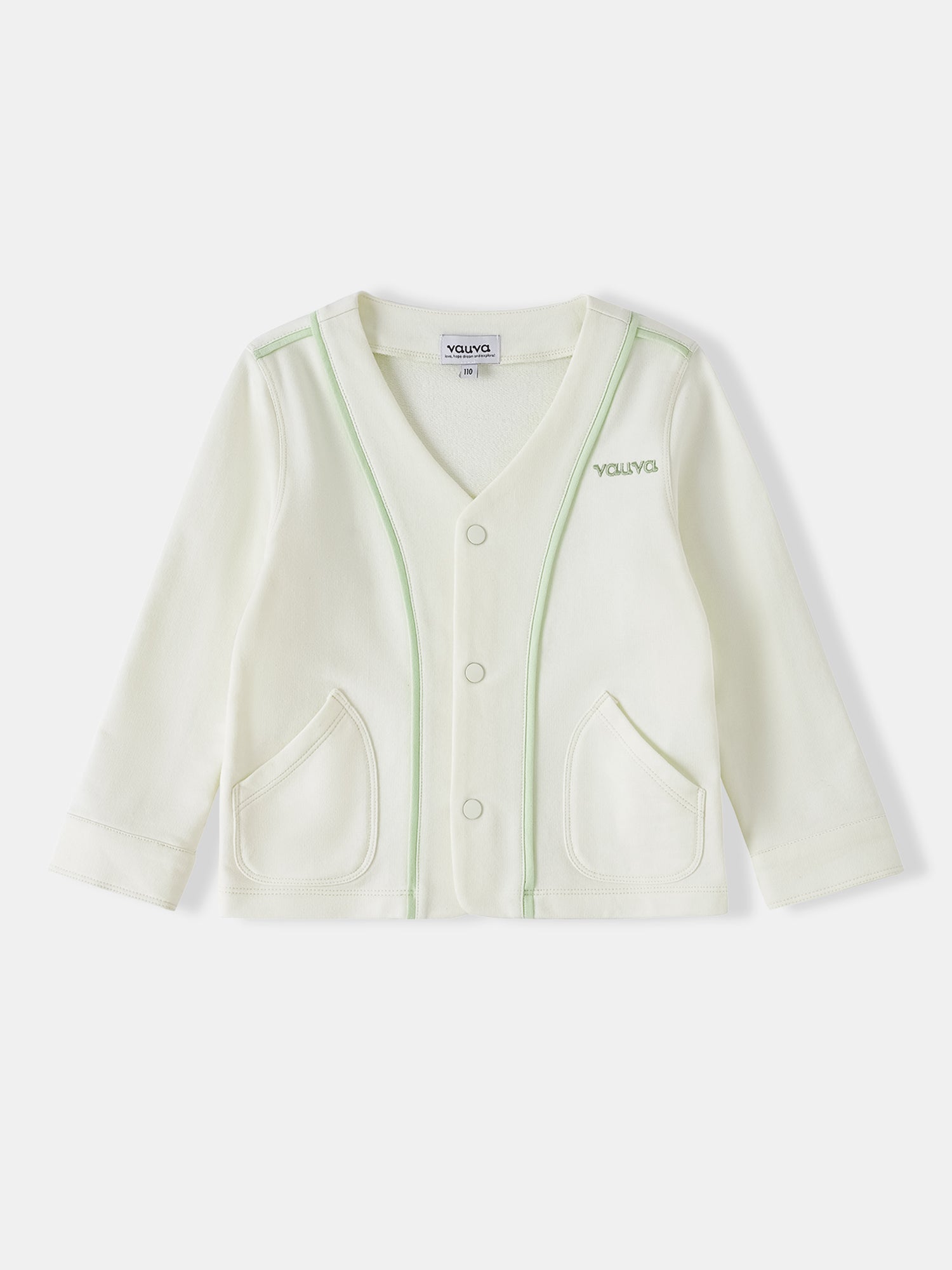 Kid Logo Embroidery Open Chest Jacket