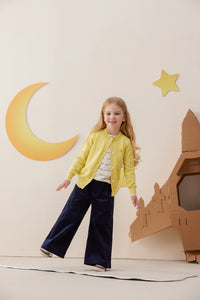 Vauva x Le Petit Prince - Kids Cashmere Cardigan (Yellow)