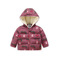 Vauva x Moomin FW23 - Baby Girls Moomin All Over Print Padded Jacket with Hood (Red)