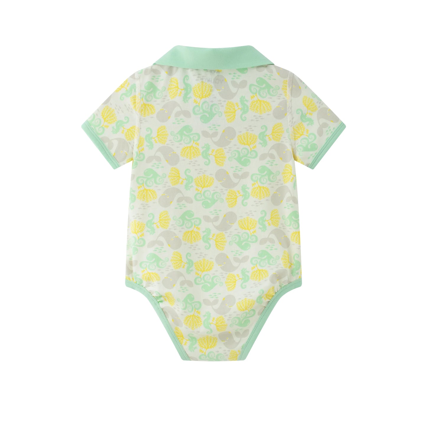 VAUVA Vauva SS24 - Baby Girl's Whale Print Organic Cotton Romper Romper