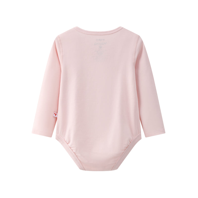 Vauva BBNS - Organic Pink Floral Cotton Bodysuits (2-pack)