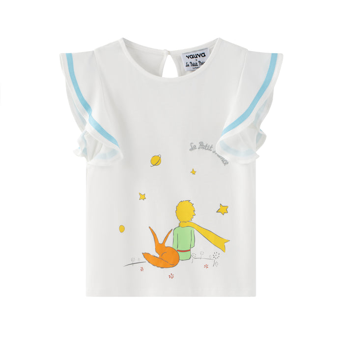 Vauva x Le Petit Prince - Toddler Girl's Little Prince Print T-shirt White