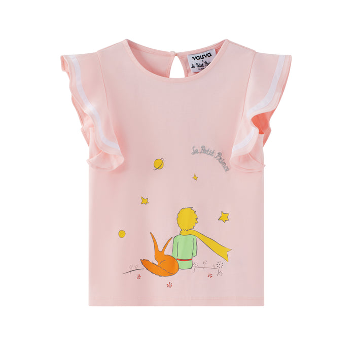 Vauva x Le Petit Prince - Toddler Girl's Little Prince Print T-shirt Pink