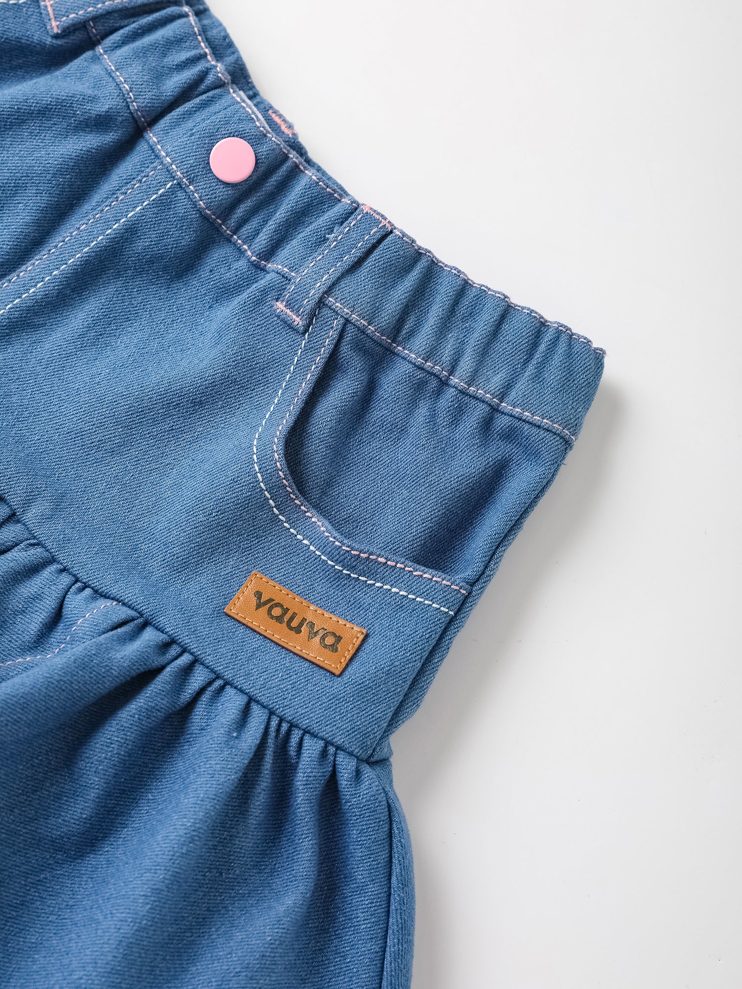 Kid Ruffle Bottom Denim Skirt