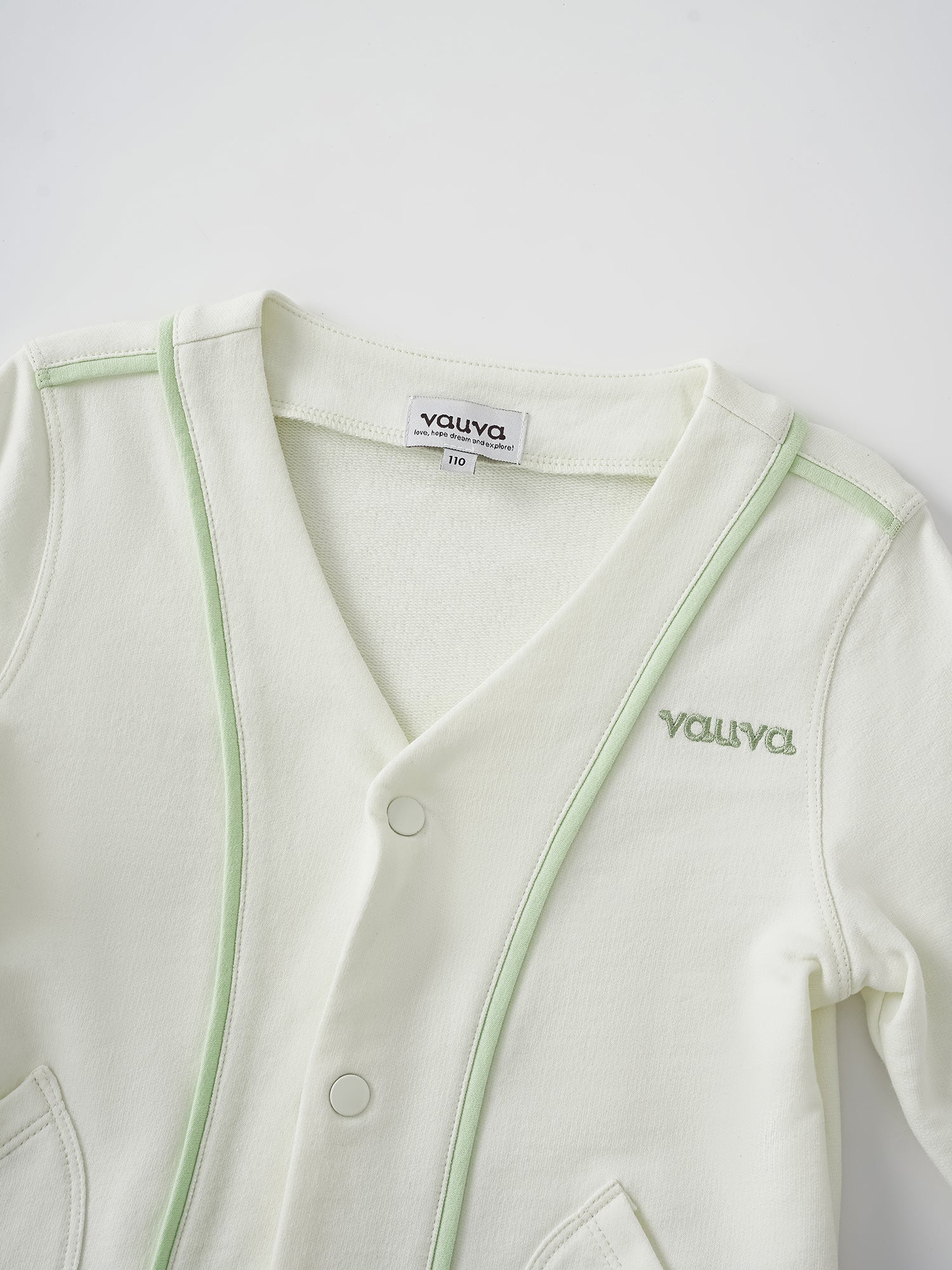 Kid Logo Embroidery Open Chest Jacket