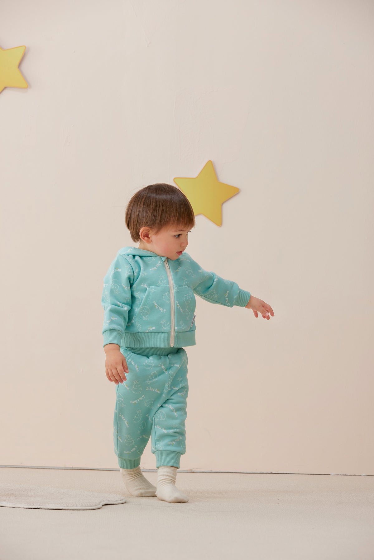Vauva x Le Petit Prince - Baby Hooded Long Sleeve Zip Jacket (Green Lake)