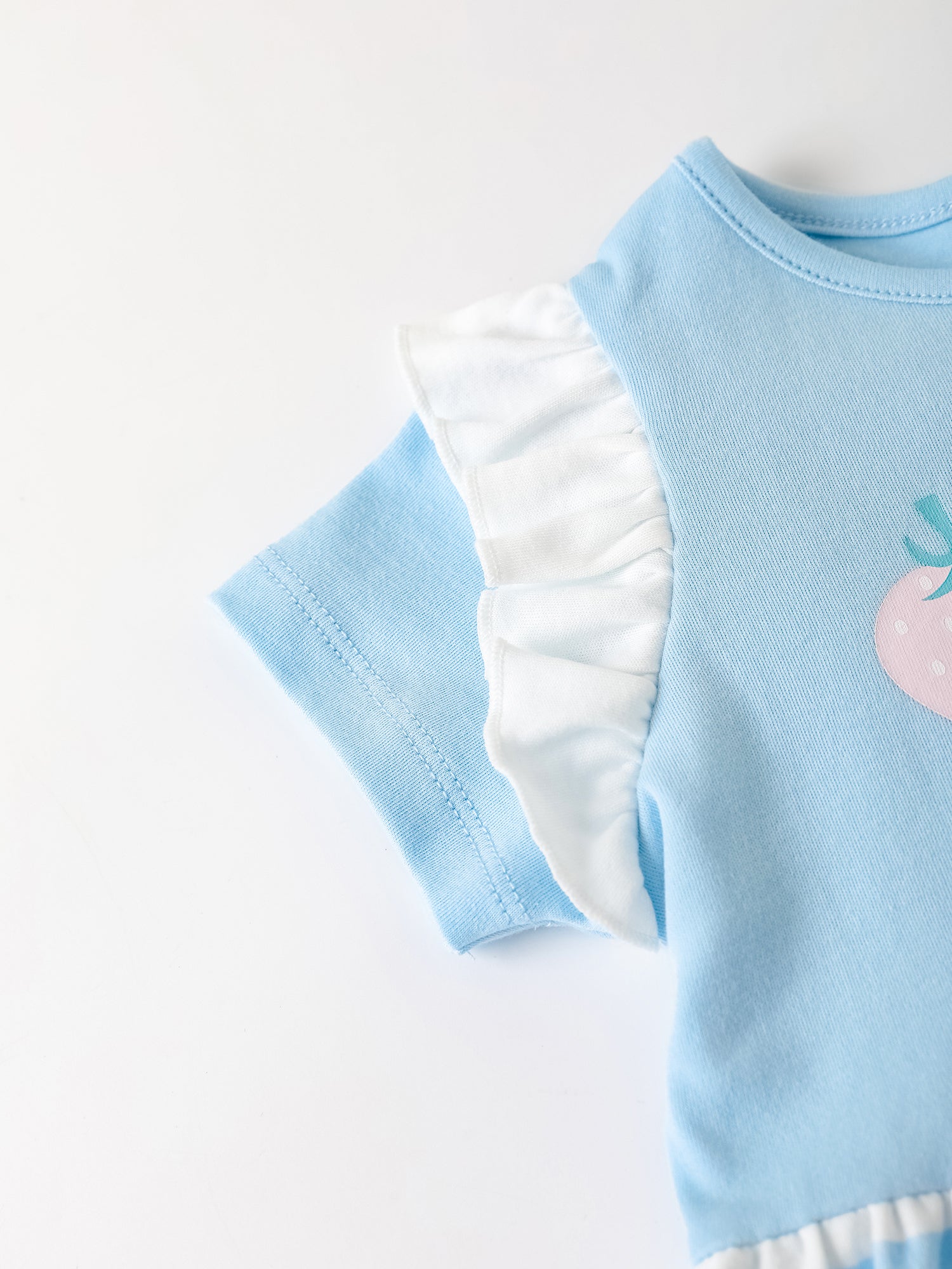 Baby Ruffle Sleeve Berries Print Dress & Knicker Set