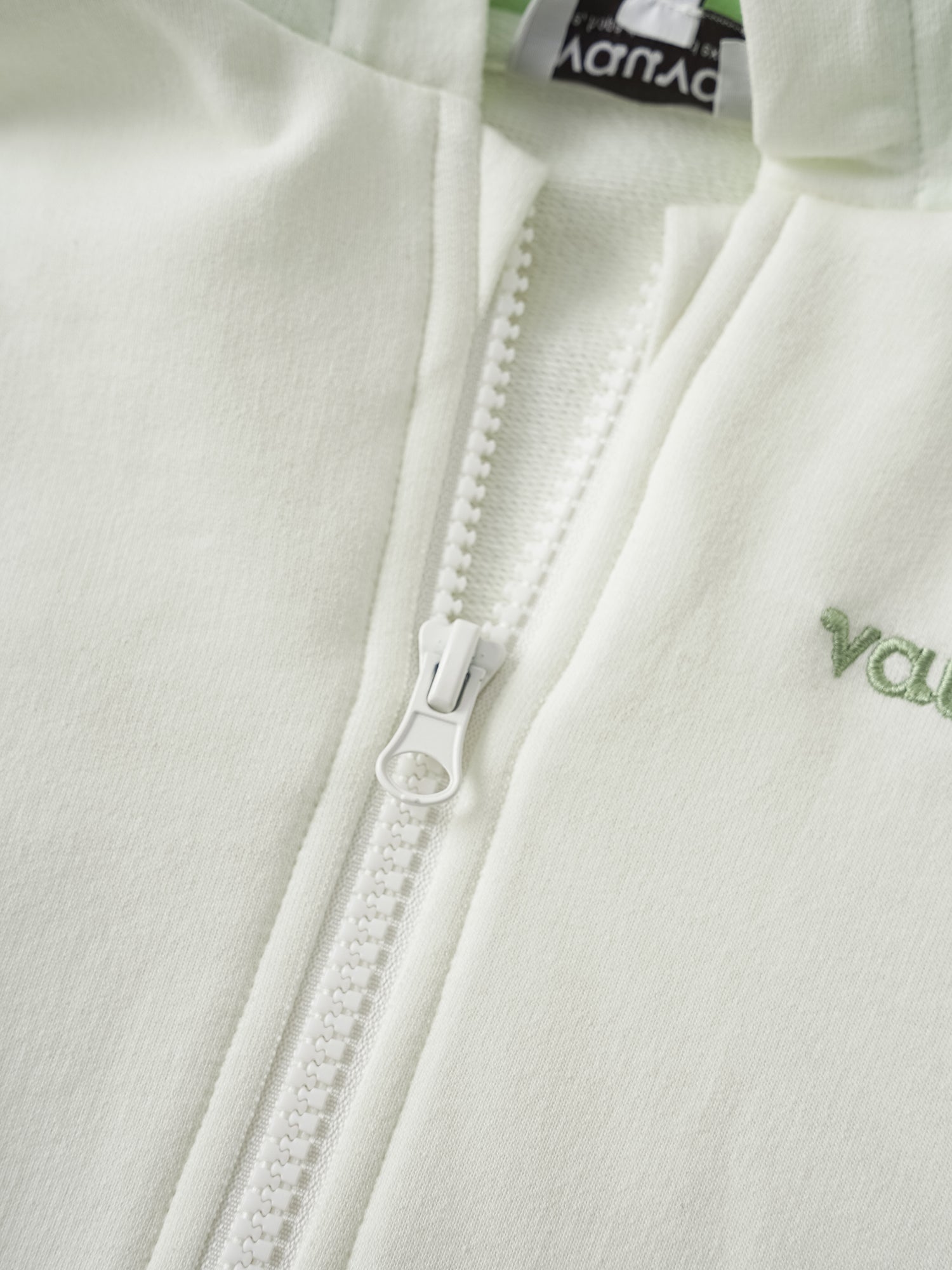 Kid Short Sleeve Logo Embroidery Zipped Hoodie