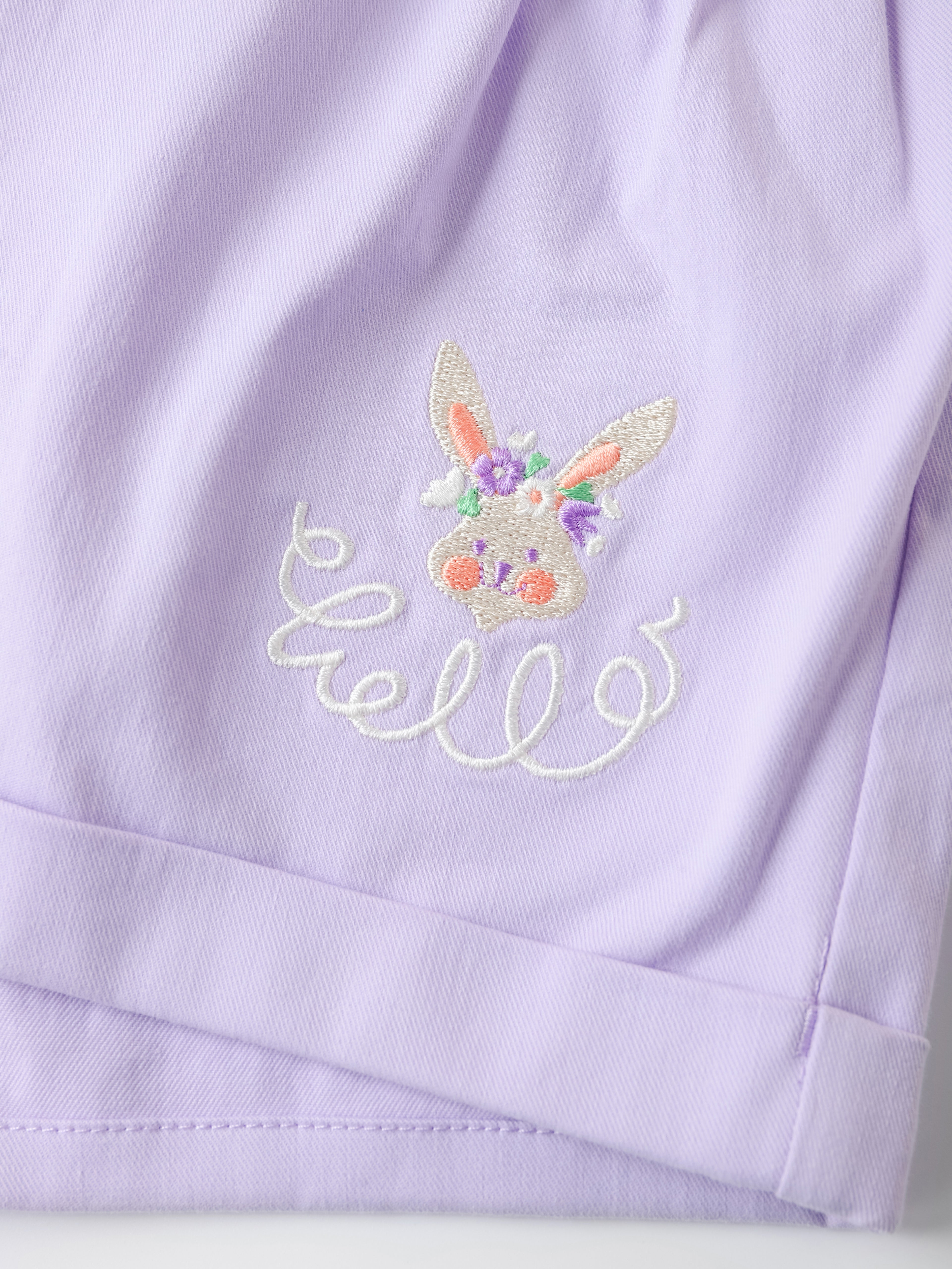 Kid Bunny Embroidery Shorts