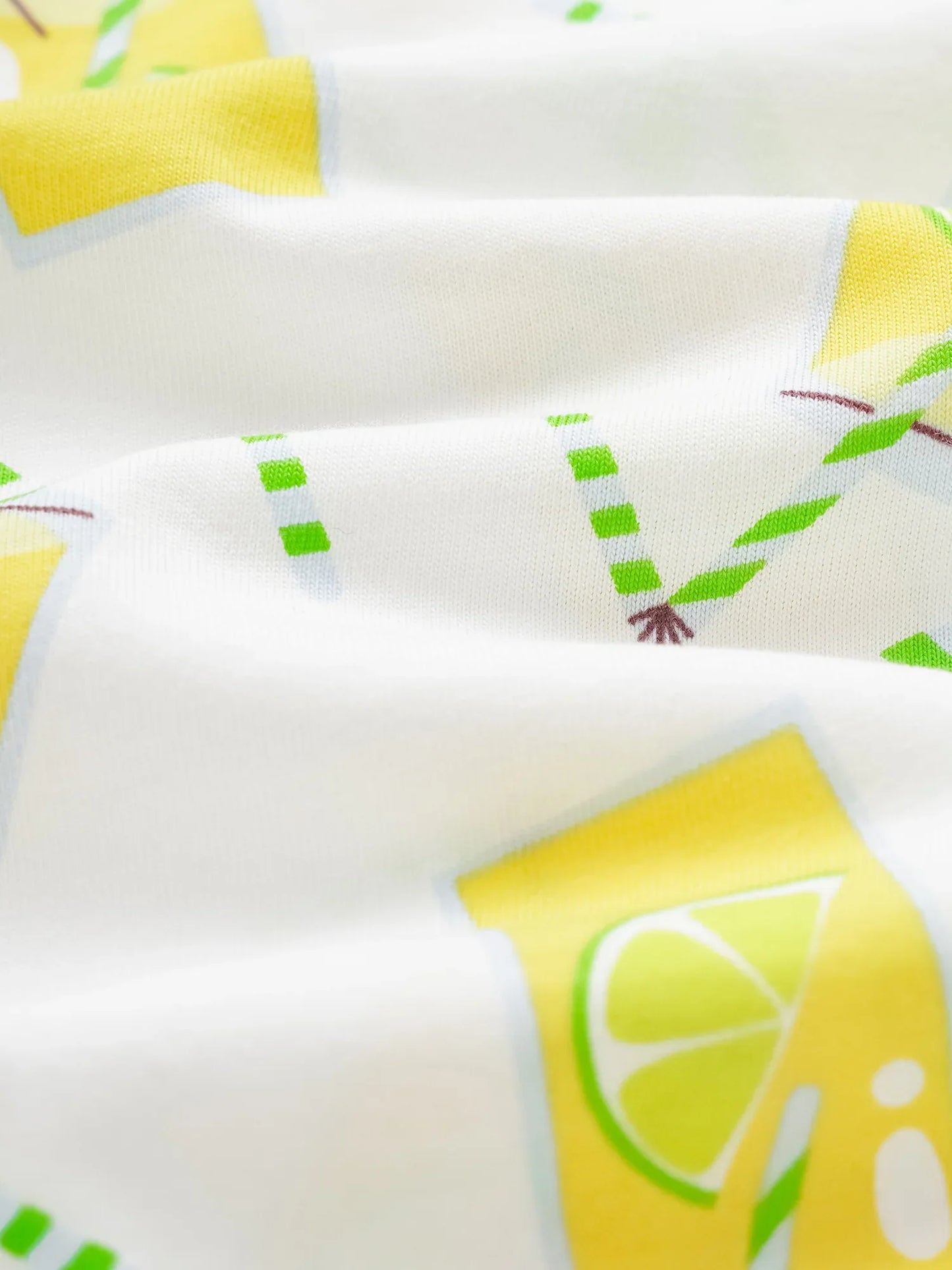 Baby Short Raglan Sleeve All-Over Lemon Tea Print Tee