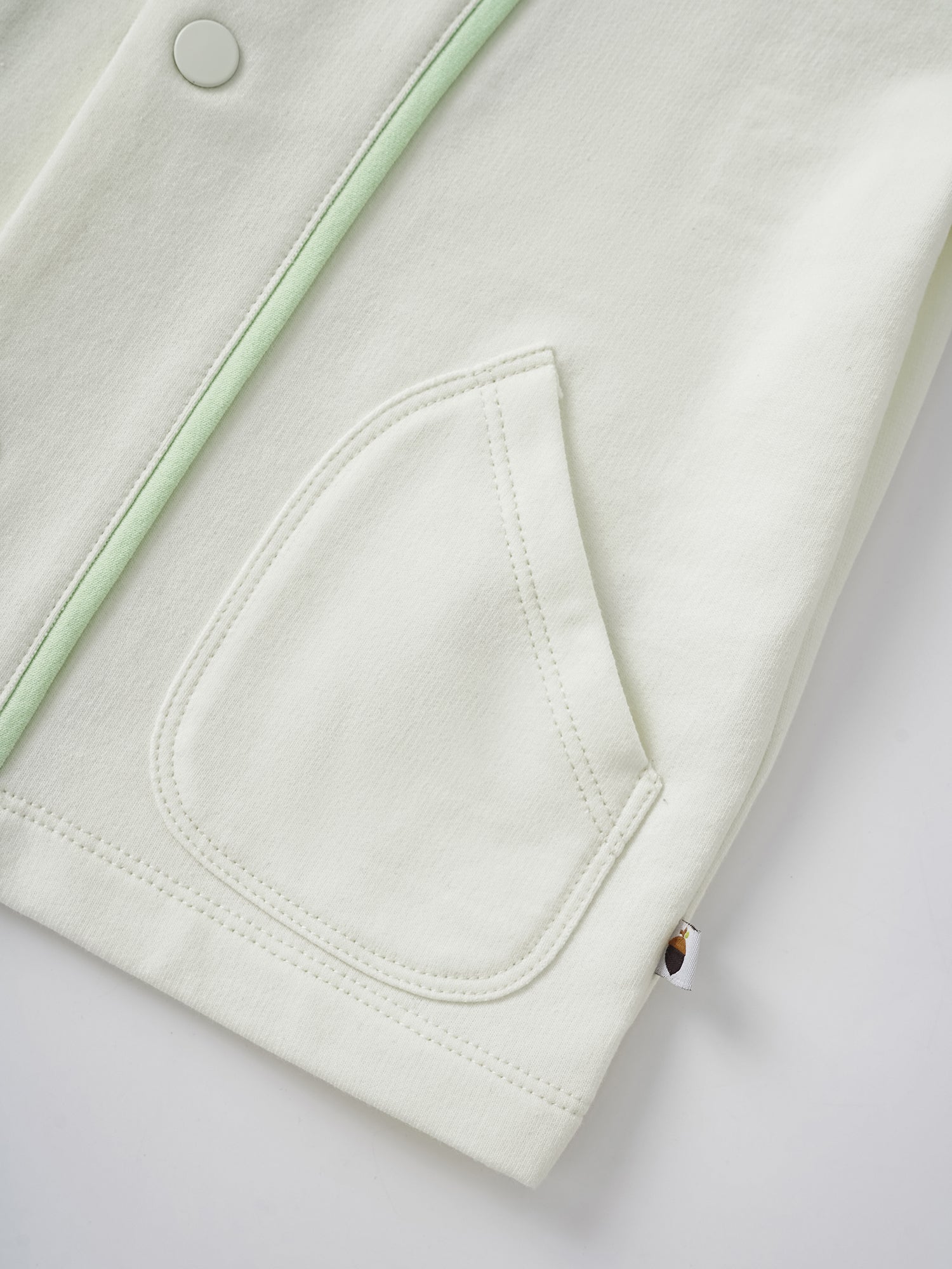 Kid Logo Embroidery Open Chest Jacket