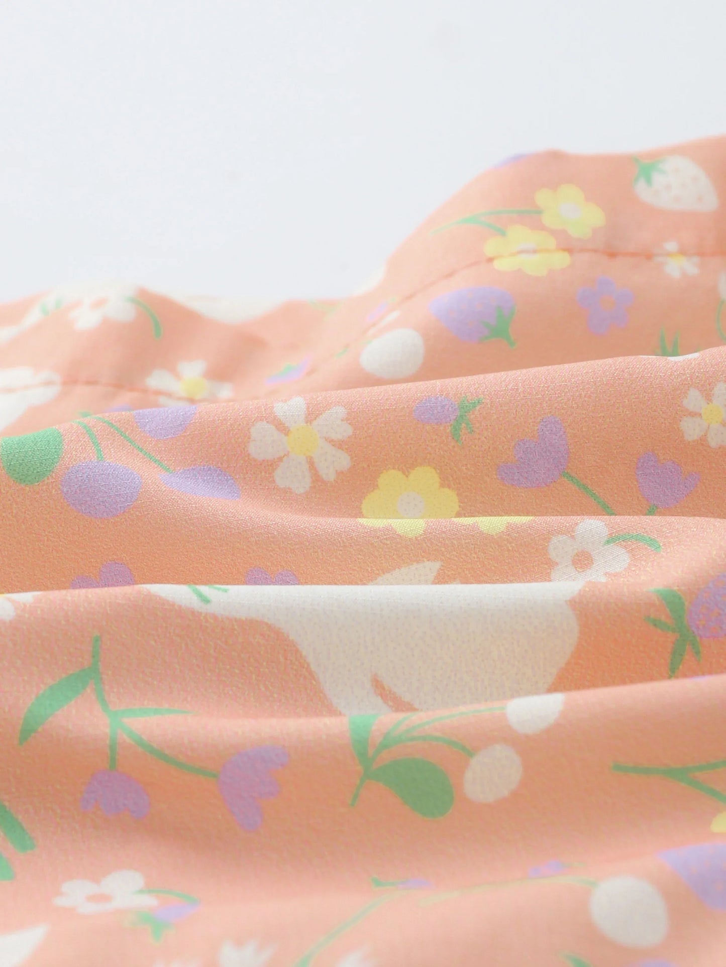 Girls All-Over Bunny Print Layered Shorts