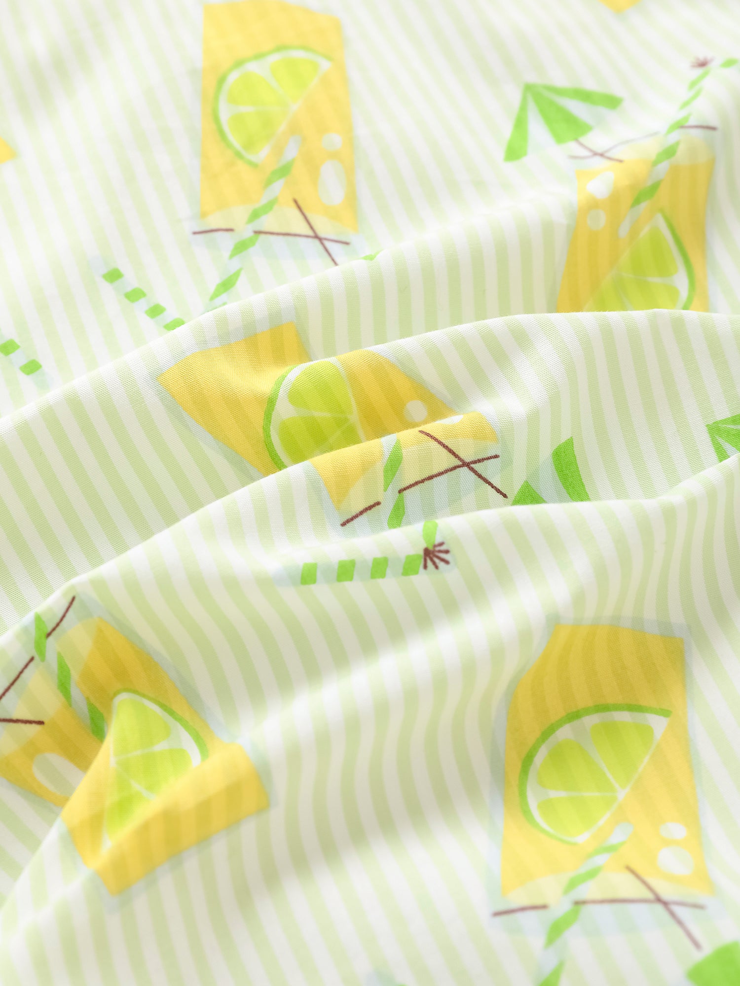 Kid All-Over Lemon Tea Print Zipped Bomber Jacket