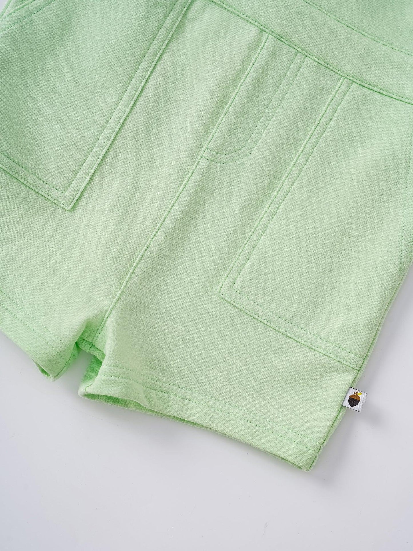 Baby Watermelon Embroidery Dungaree Shorts