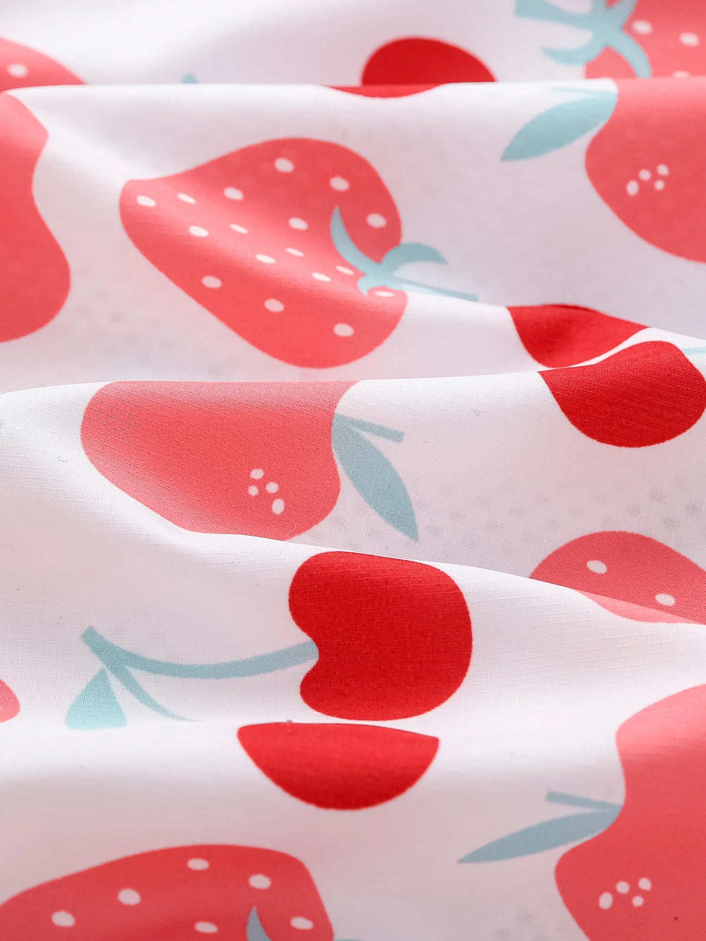 Girls All-Over Berries Print Zipped Windbreaker