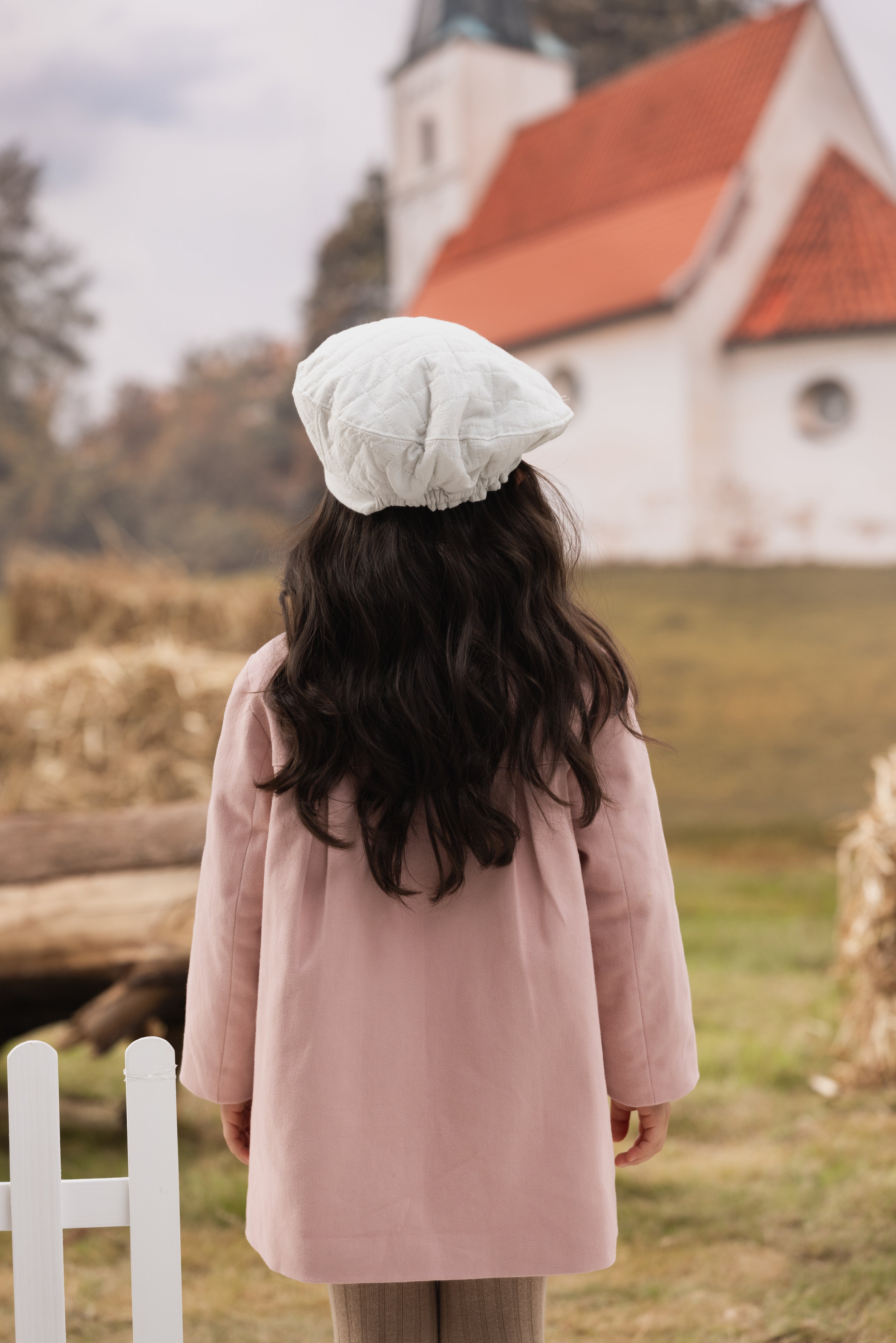 VAUVA Vauva FW23 - Girls Embroidered Logo Quilted Coat (Pink) Coat & Jacket