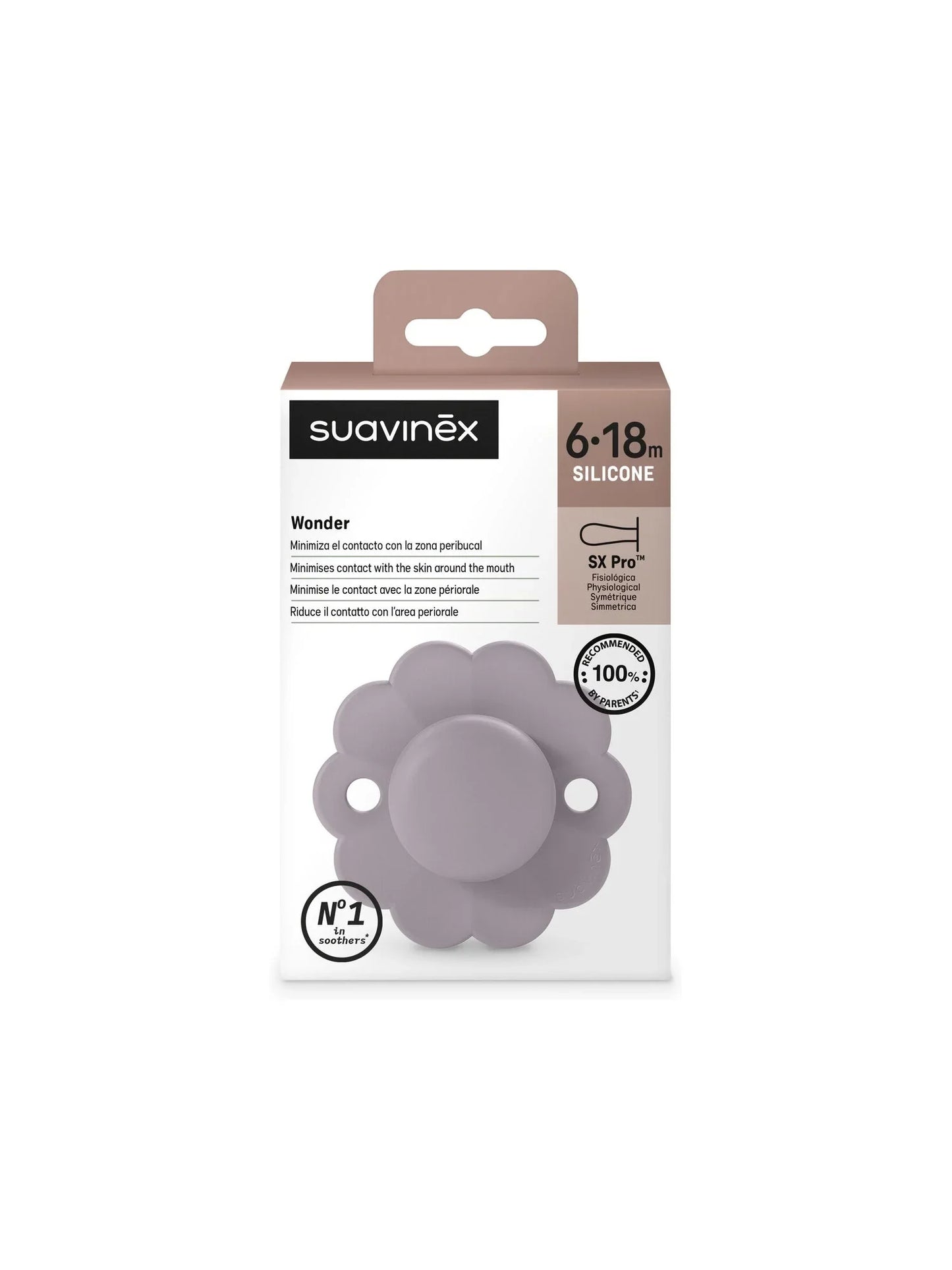 Soother with SX Pro physiological silicone Teat 6-18M - Wonder Hedge Green