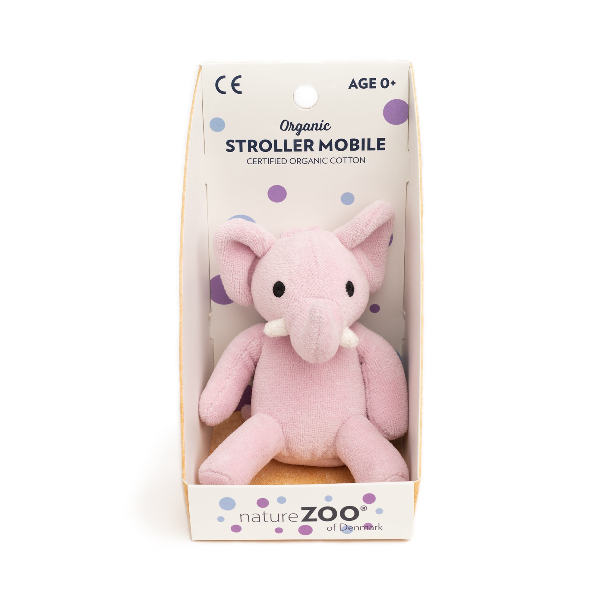 nature Zoo nature Zoo - Organic Stroller Mobile – Light Purple Elephant Soft toys