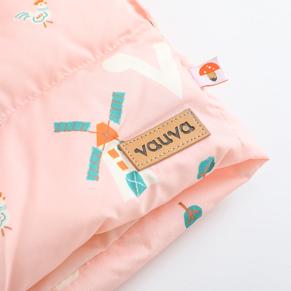 VAUVA Vauva FW23 - Baby Girls Pinwheel Print Coat with Hood (Pink) Coat & Jacket