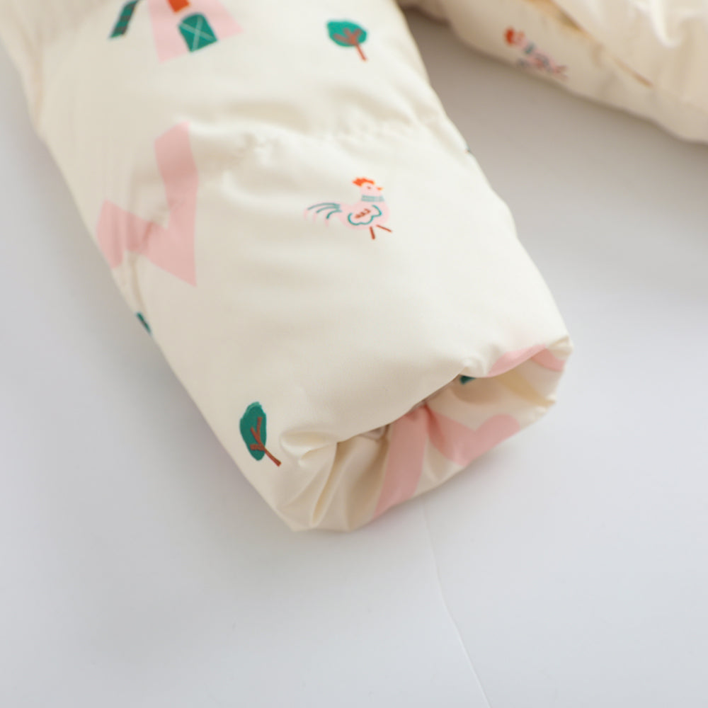 VAUVA Vauva FW23 - Baby Girls Pinwheel All Over Print Coat (White) Coat & Jacket