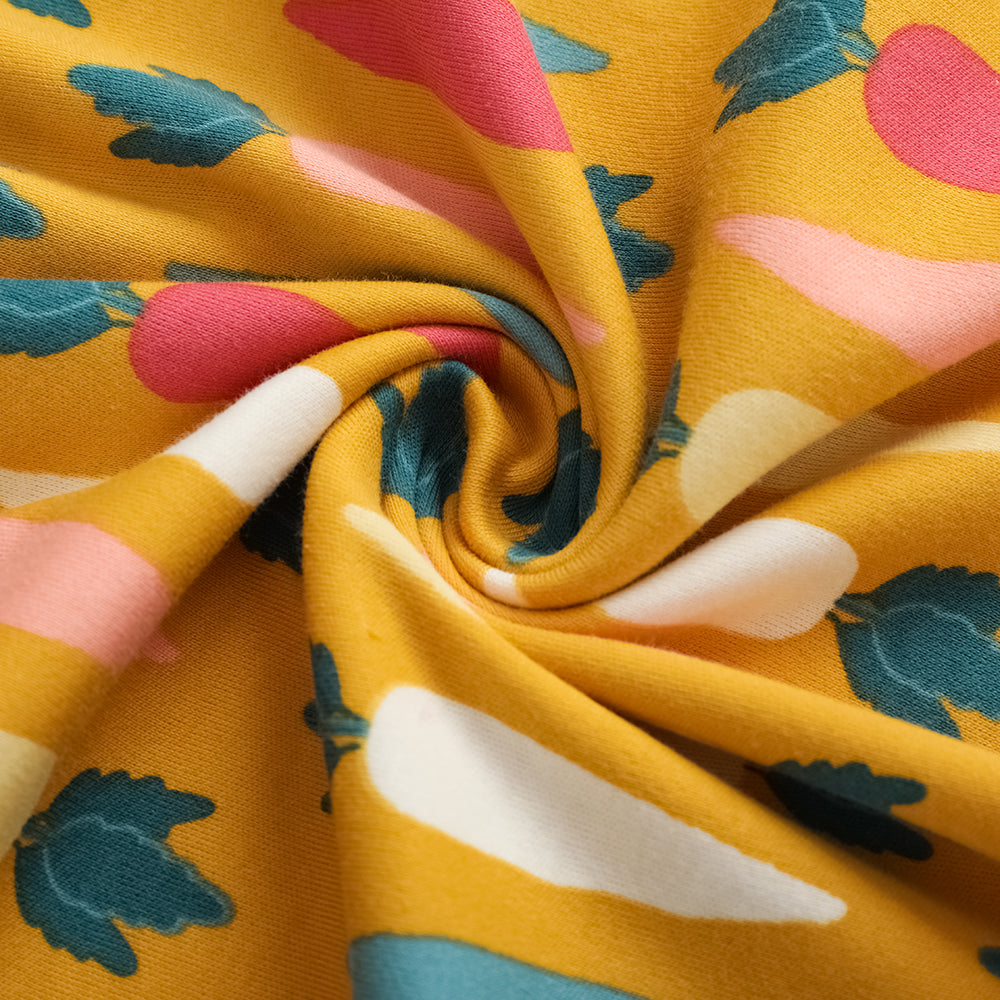 Vauva FW23 - Baby Boy Carrot All Over Print Cotton Blanket (Yellow) - My Little Korner