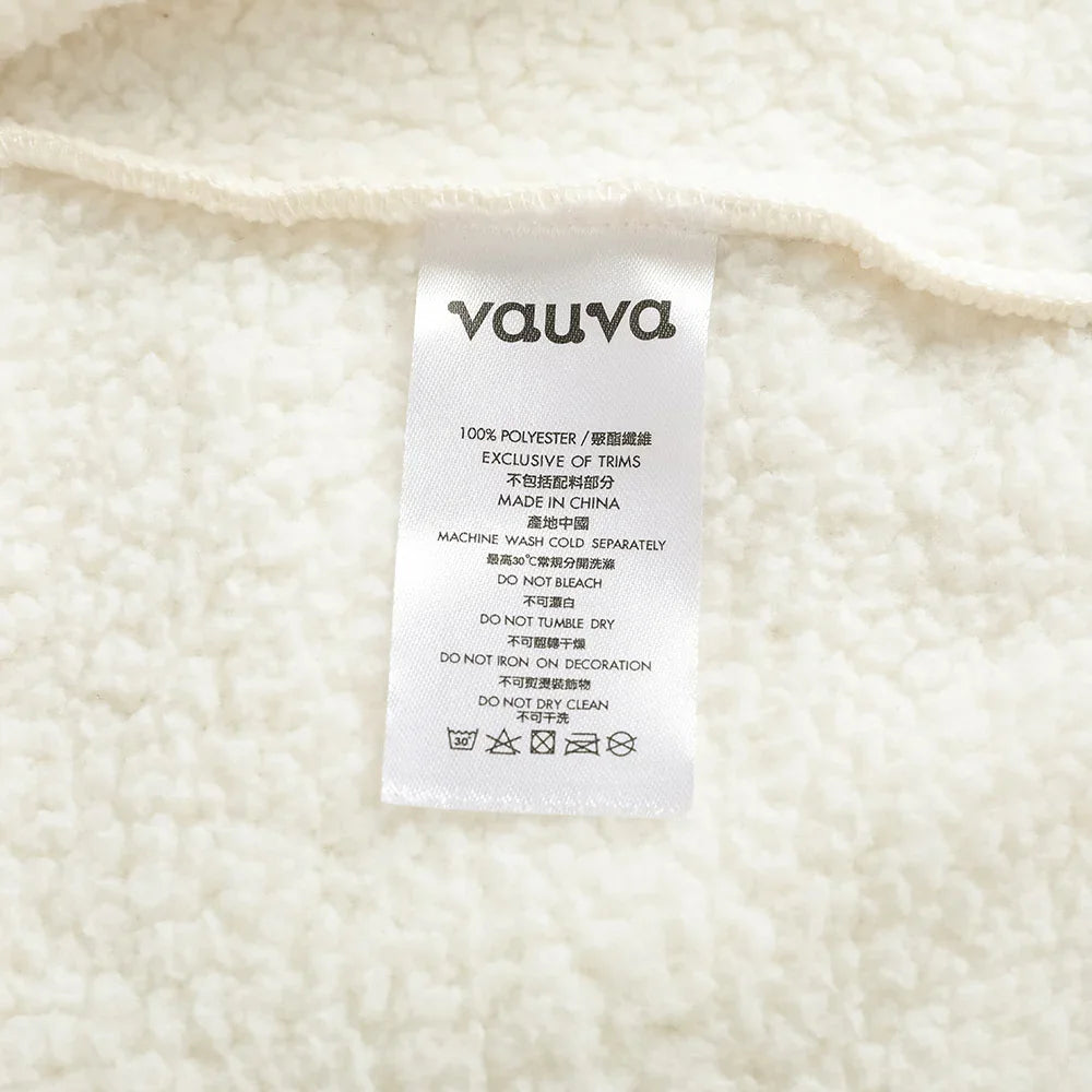 Bear-Embroidered Teddy Gilet