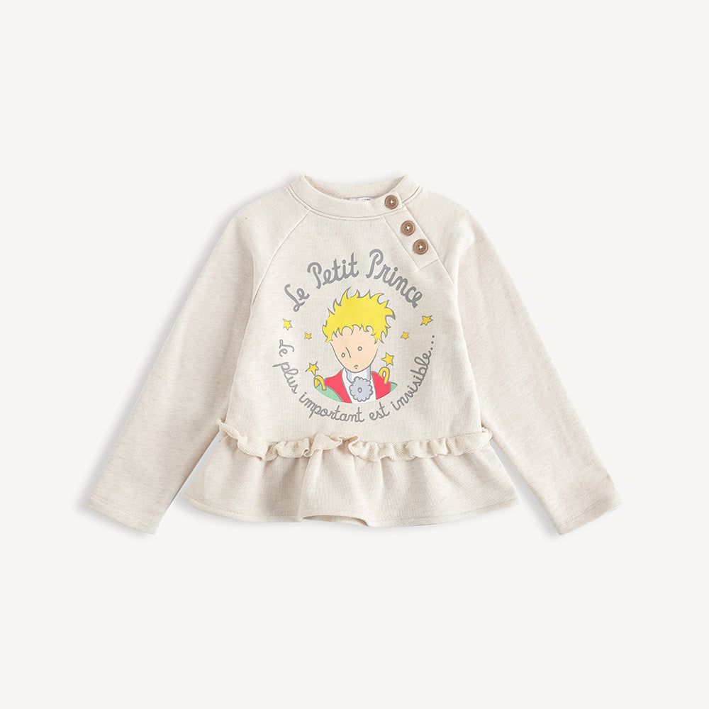 Character-Print Flare Hem Top