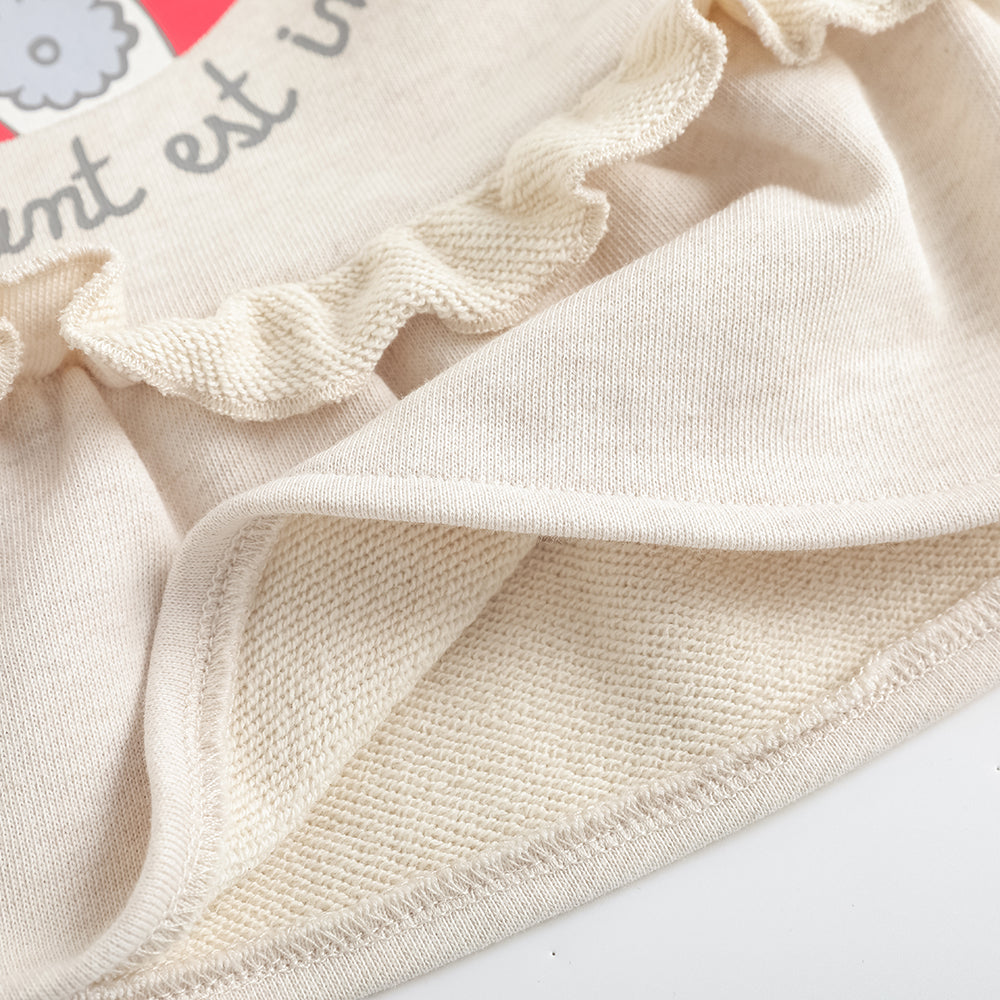 Character-Print Flare Hem Top