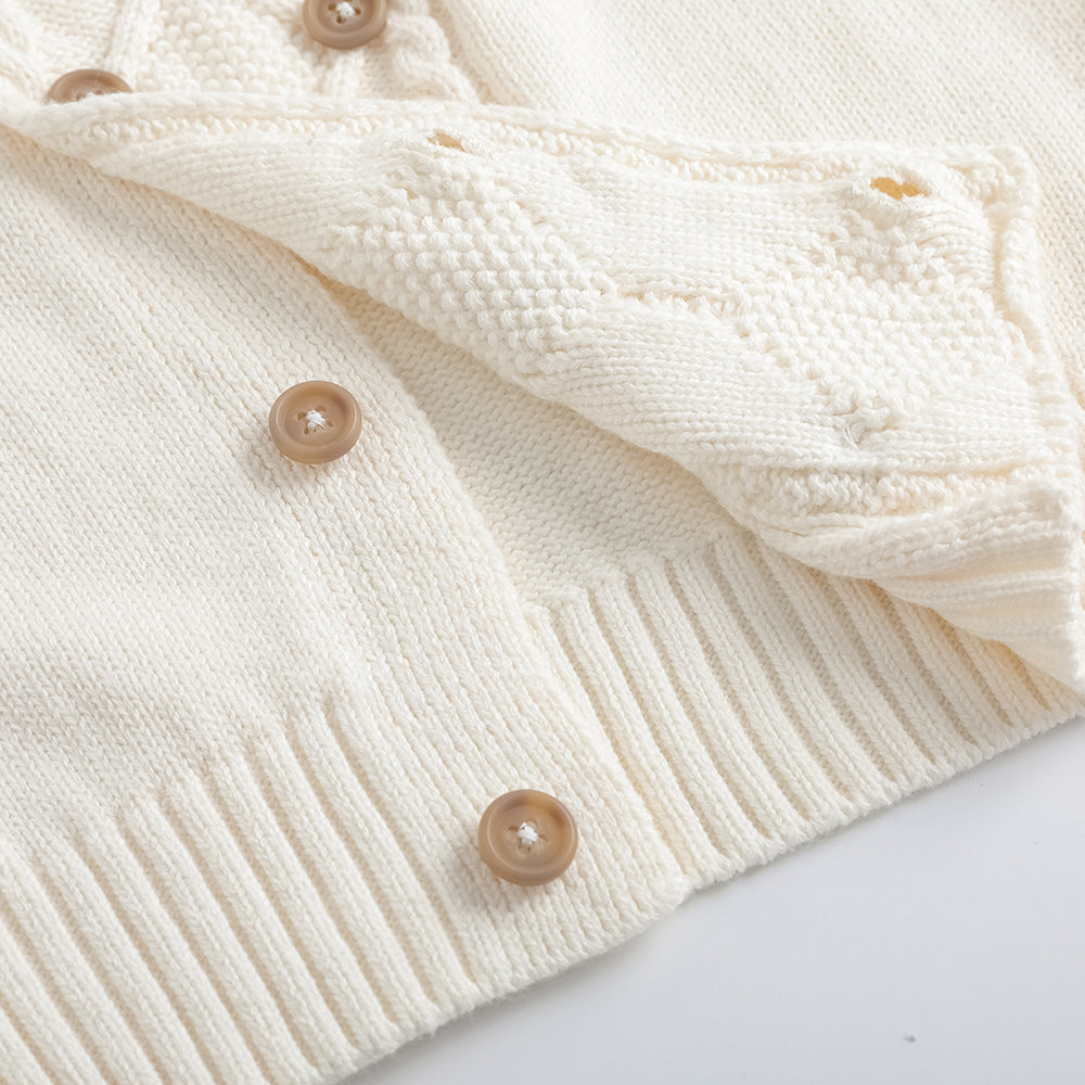 Embroidered Stand-Up Collar Cardigan