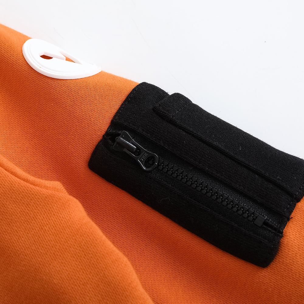 Vauva FW23 - Boys Zip Long Sleeve Jacket (Orange/Black)
