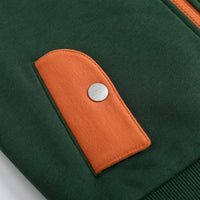 Vauva FW23 - Boys Zip Long Sleeve Jacket (Green/Orange)