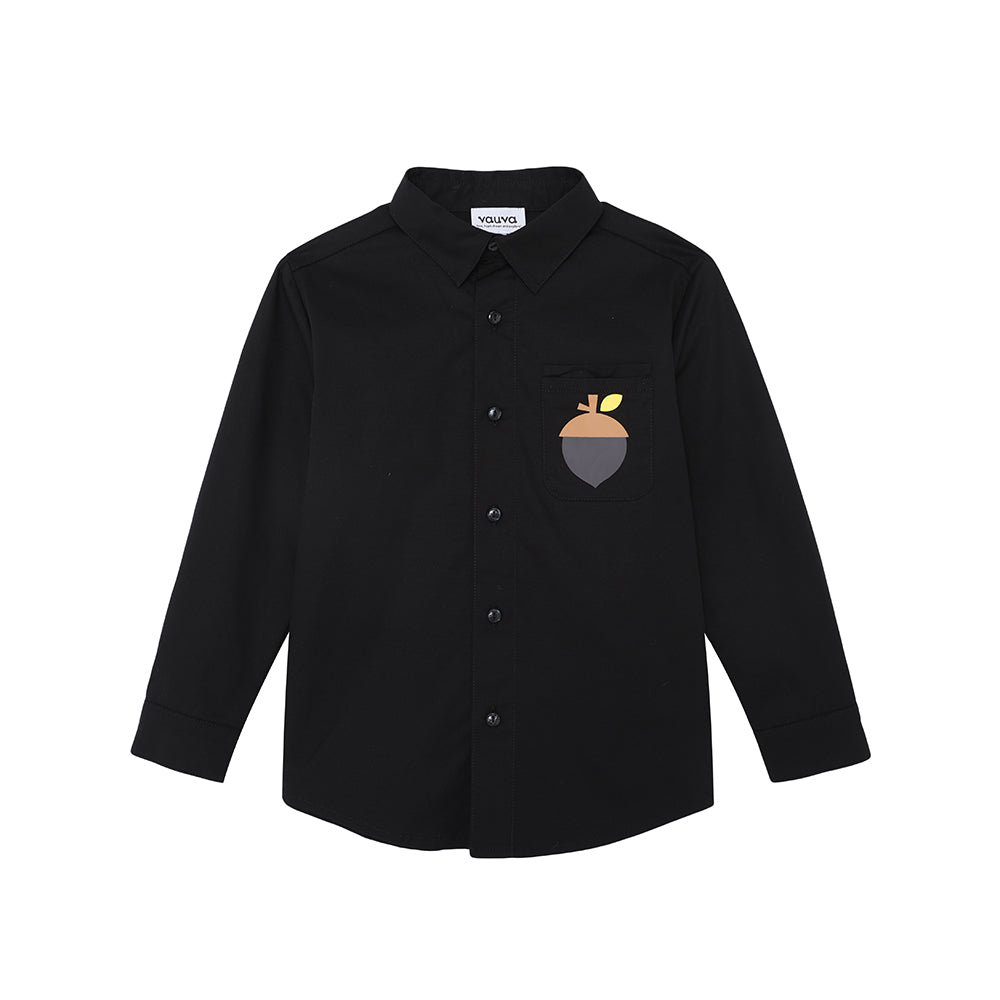 Vauva FW23 - Boys Cotton Shirt (Black) 150 cm