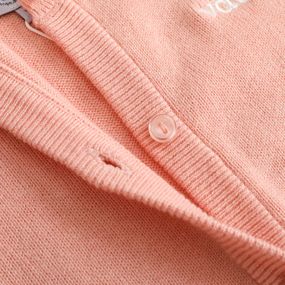 VAUVA Vauva FW23 - Girls Lace Cotton Cashmere Cardigan (Pink) Coat & Jacket