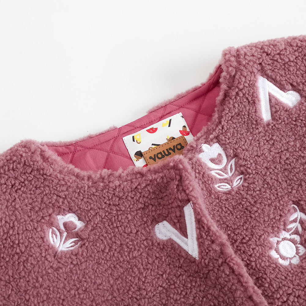 Vauva FW23 - Girls Long Sleeve Reversible Coat (Pink)