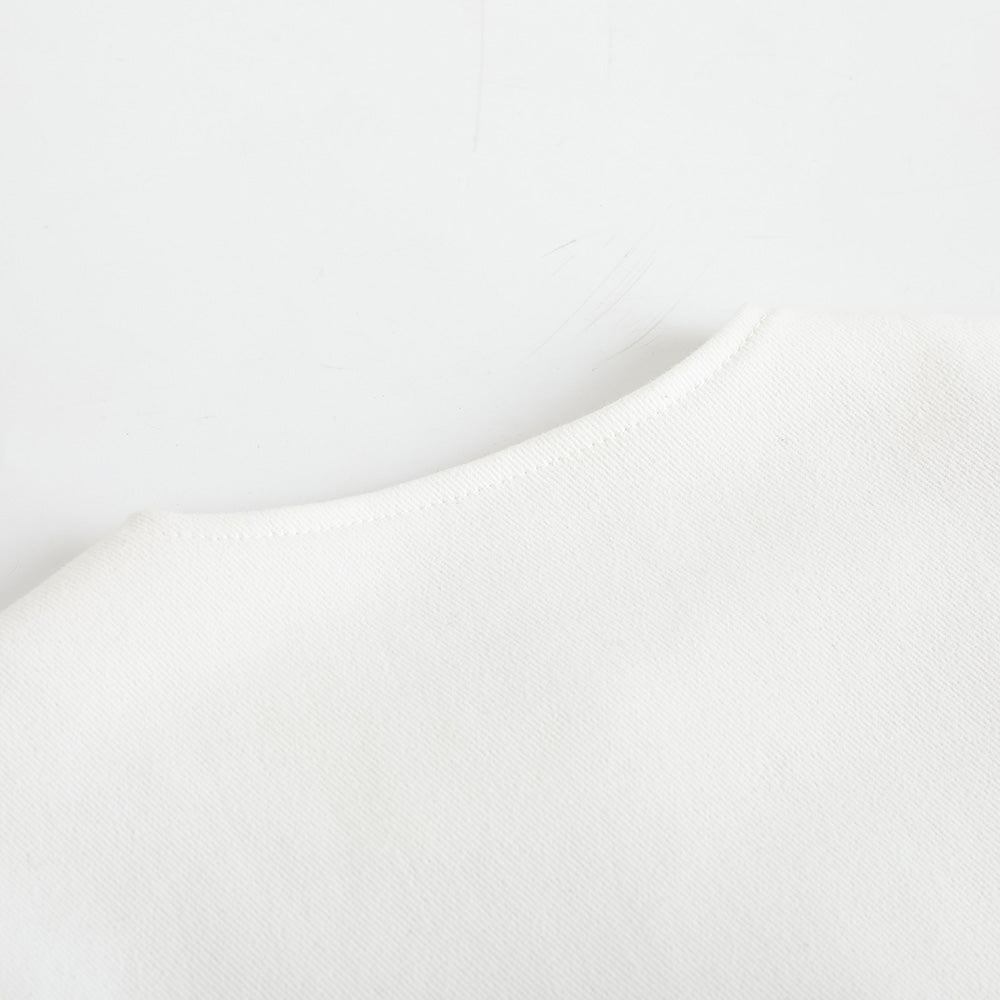 Vauva FW23 - Girls Embroidered Twill Cotton Coat (White)