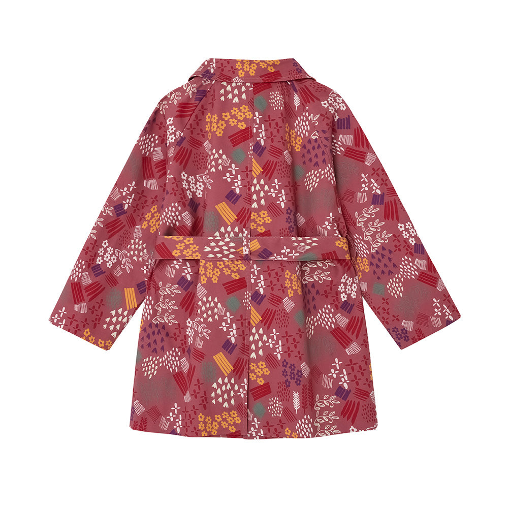 VAUVA Vauva FW23 - Girls Printed Waist Strapped Windbreaker Jacket (Red) Coat & Jacket