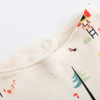Vauva FW23 - Baby Nordic Style All Over Print Cotton Bib (White)