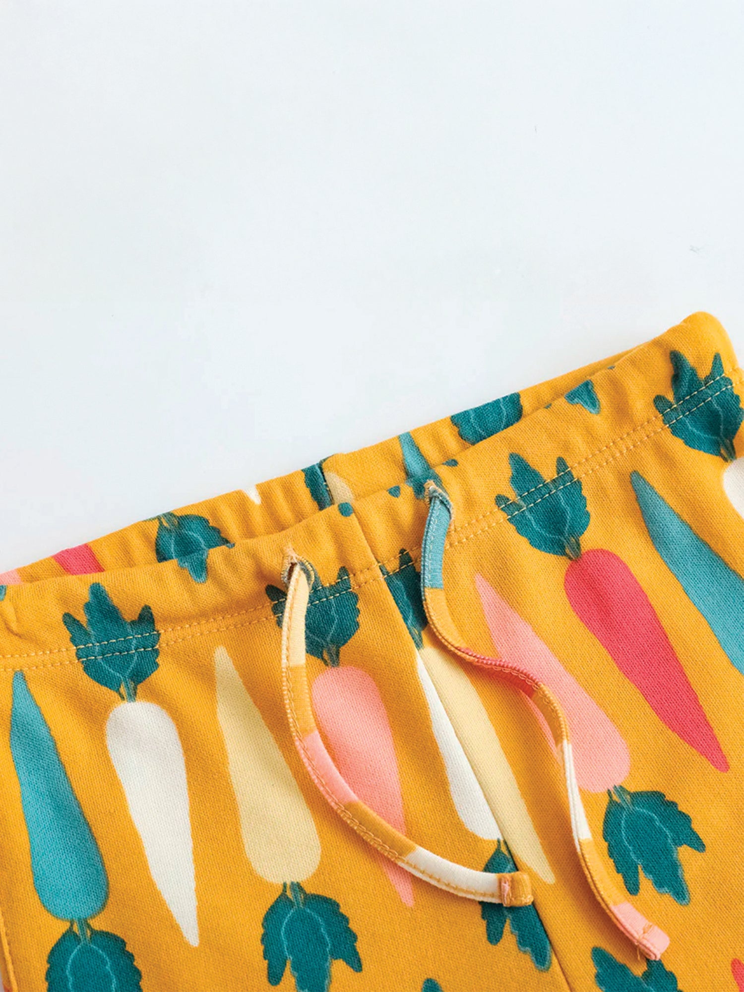 VAUVA Vauva FW23 - Baby Boy Carrot All Over Print Cotton Pants (Yellow) Pants
