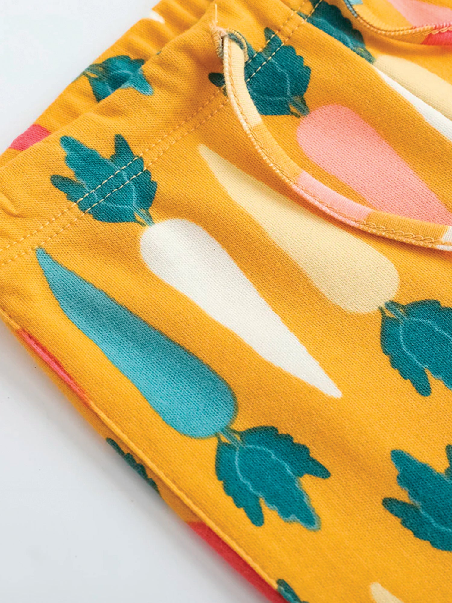 VAUVA Vauva FW23 - Baby Boy Carrot All Over Print Cotton Pants (Yellow) Pants