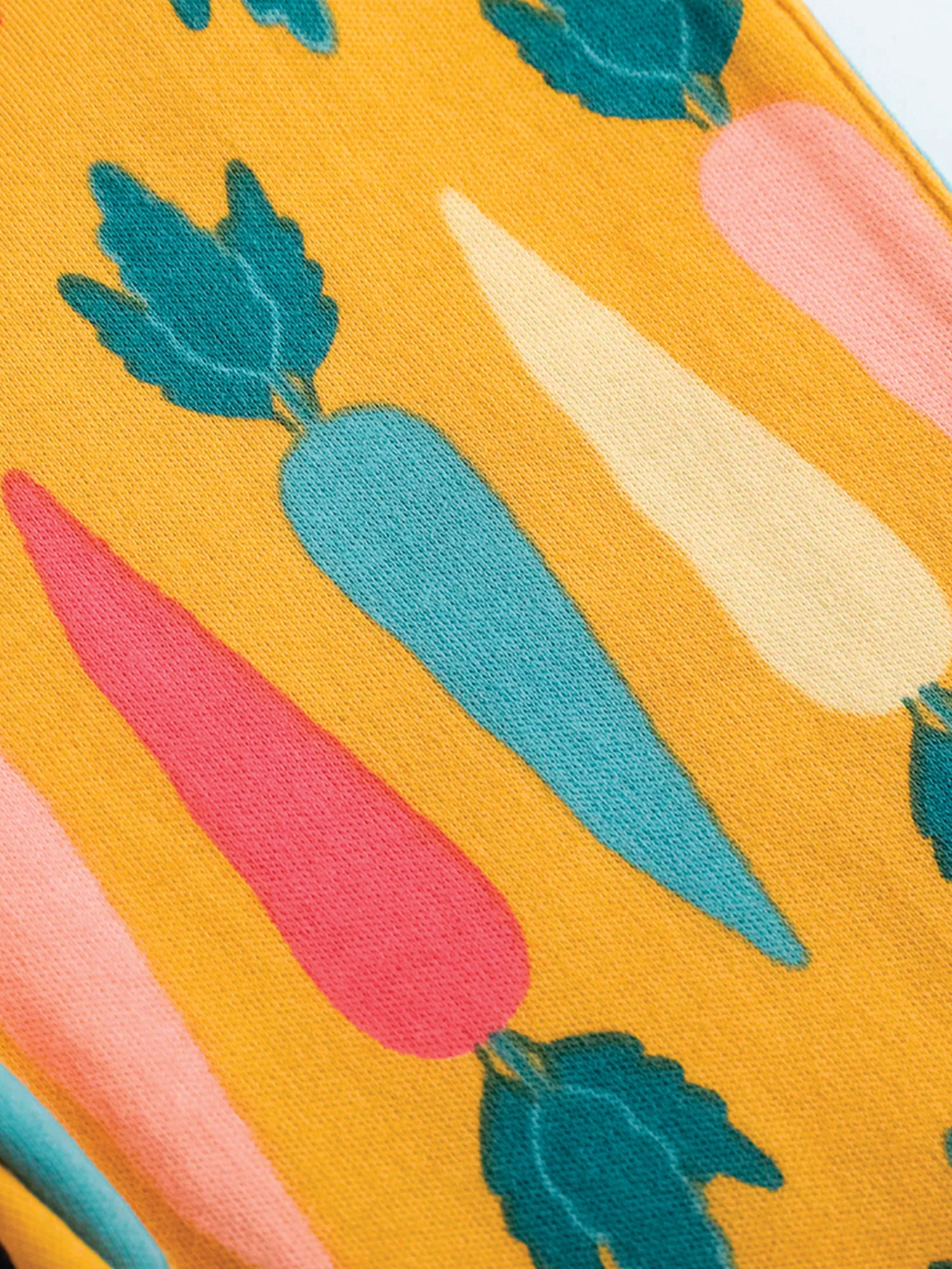 VAUVA Vauva FW23 - Baby Boy Carrot All Over Print Cotton Pants (Yellow) Pants