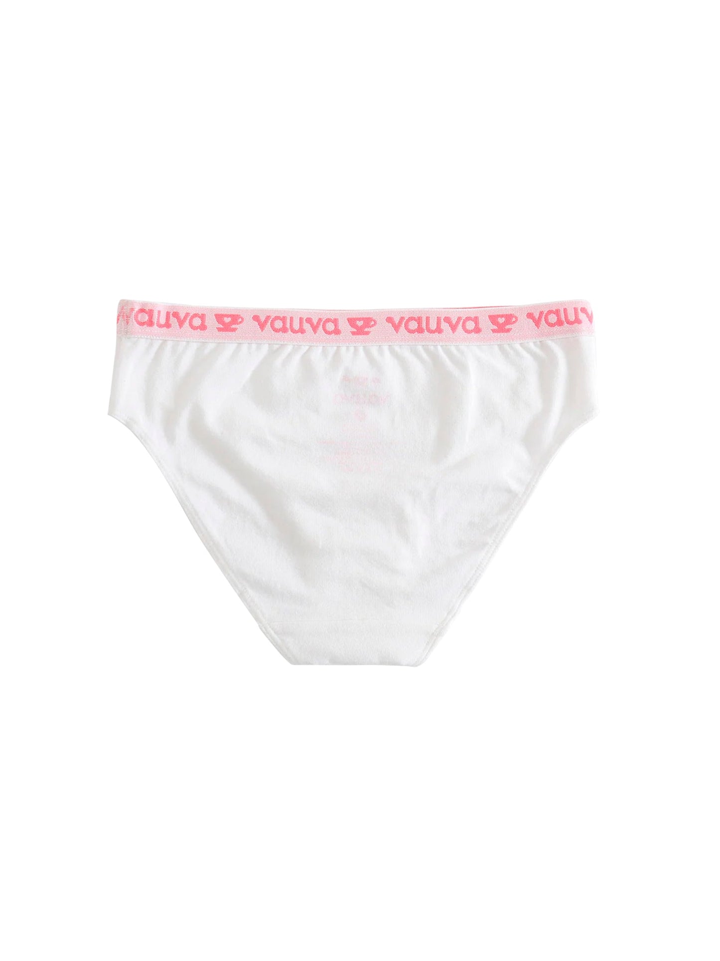 VAUVA Vauva Girls Organic Cotton Underwear - Vauva Pattern / White Underwear