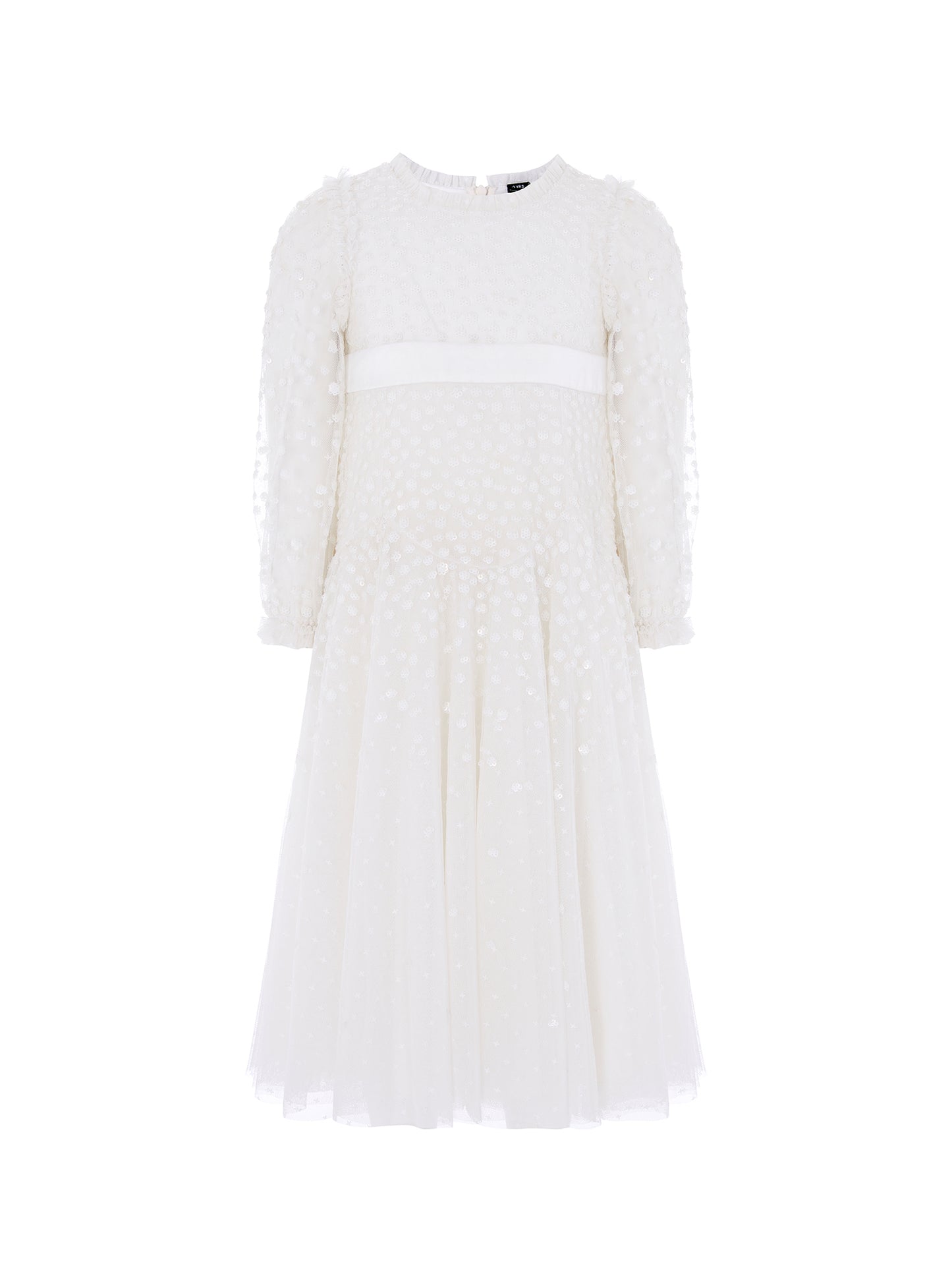 Dappled Sequin Long Sleeve Kids Gown