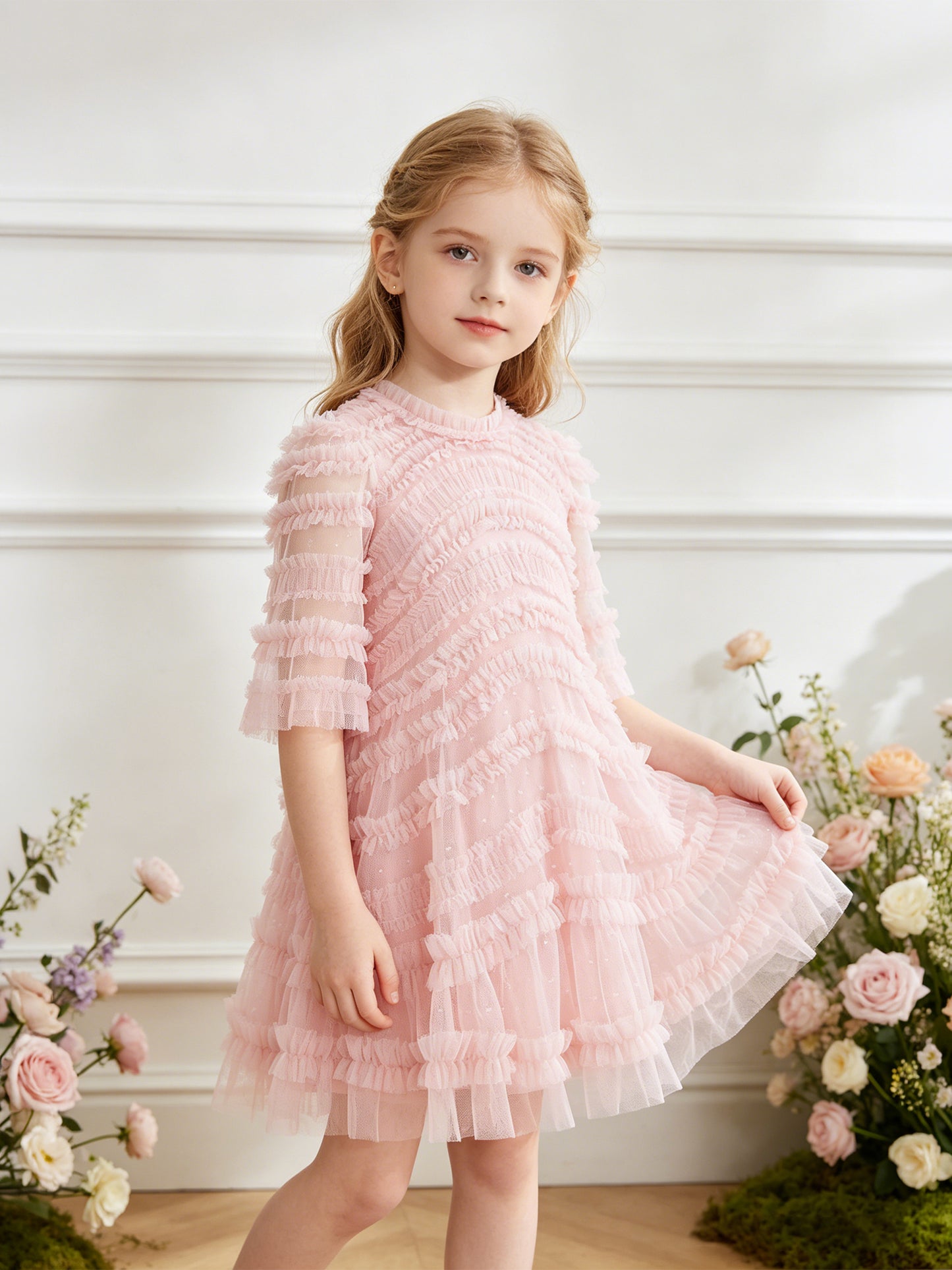 Amara Ruffle Kids Dress