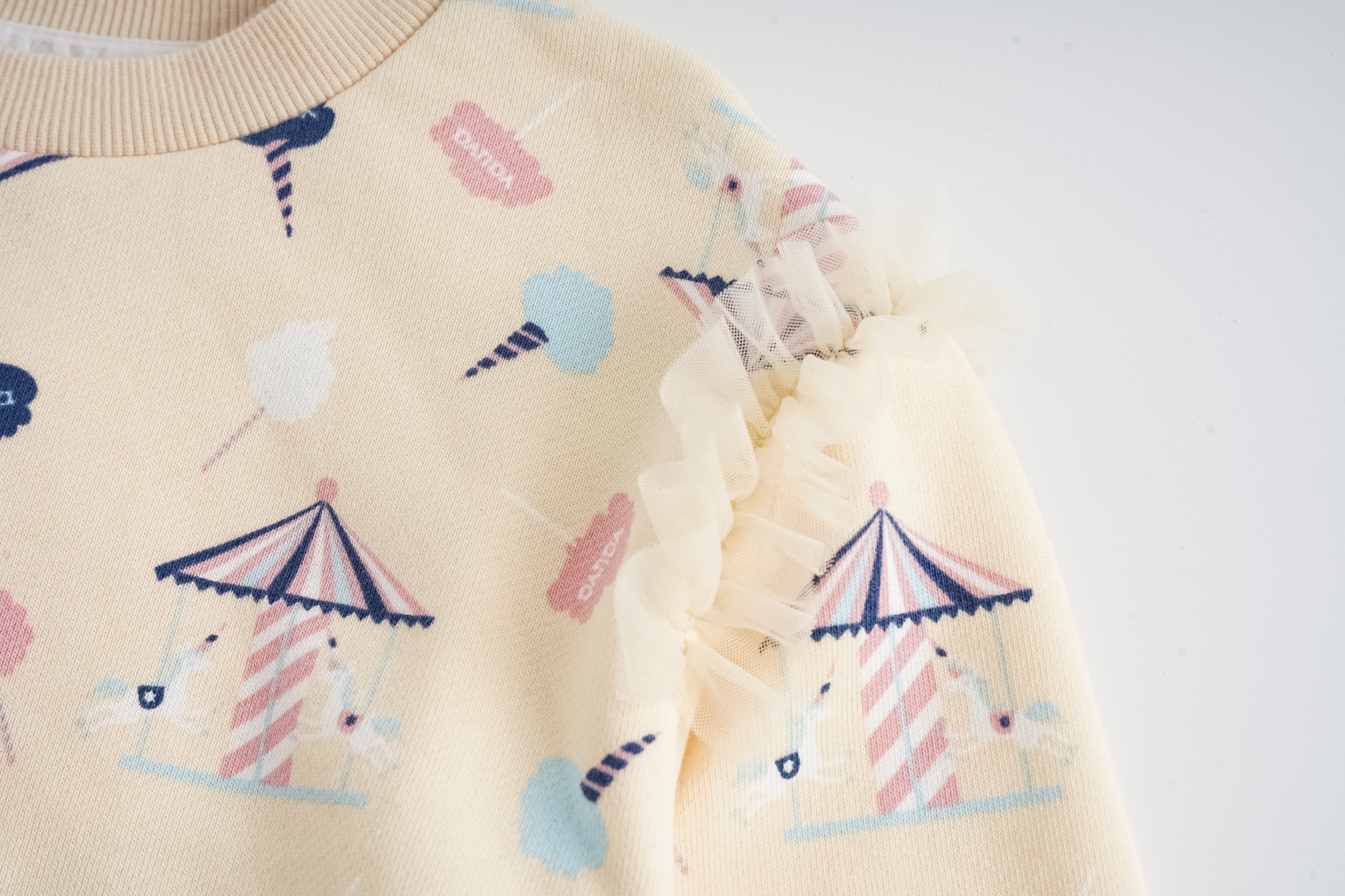 Unicorn-Print Frill Sweatshirt