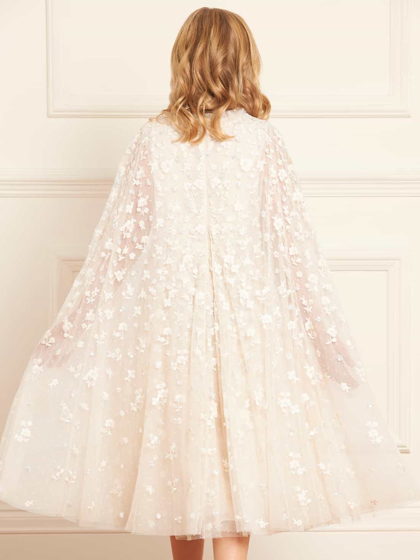 Dahlia Ditsy Cape Kid Dress